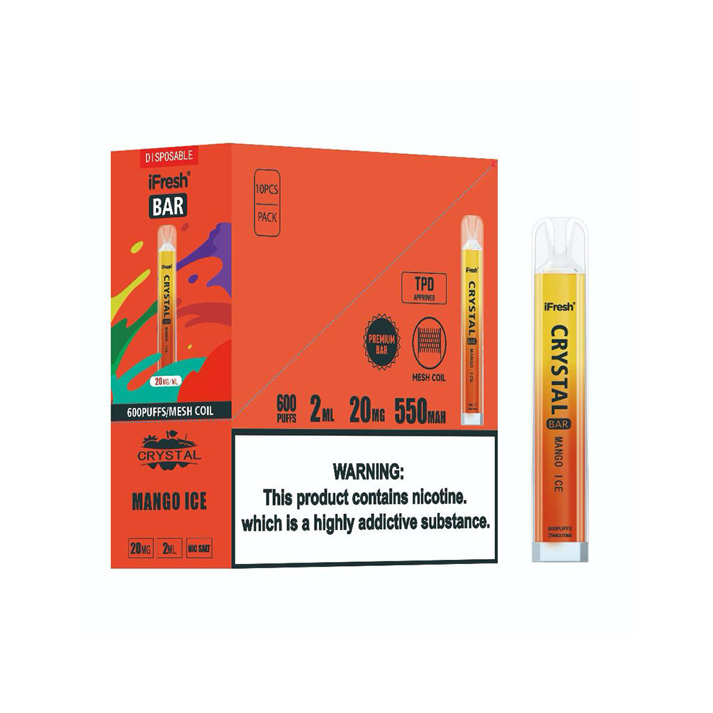 ifresh crystal Bar Mango Ice Disposable (pack of 10)