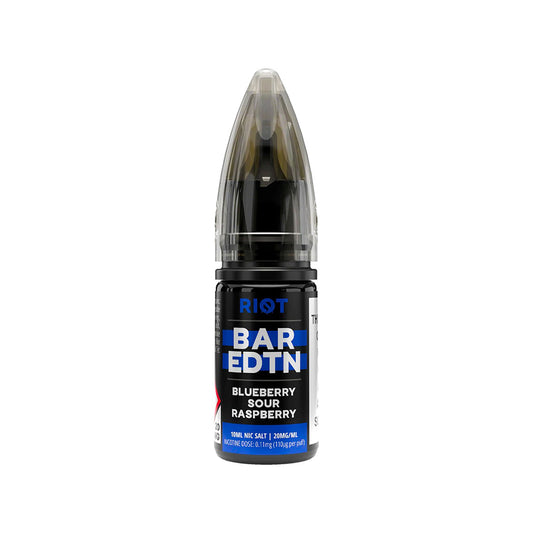 RIOT BAR EDTN Blueberry Sour Raspberry Nic Salt 10ml