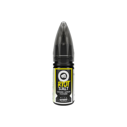 RIOT SQUAD Loaded Lemon Custard Hybrid Salt 10ml E-Liquid