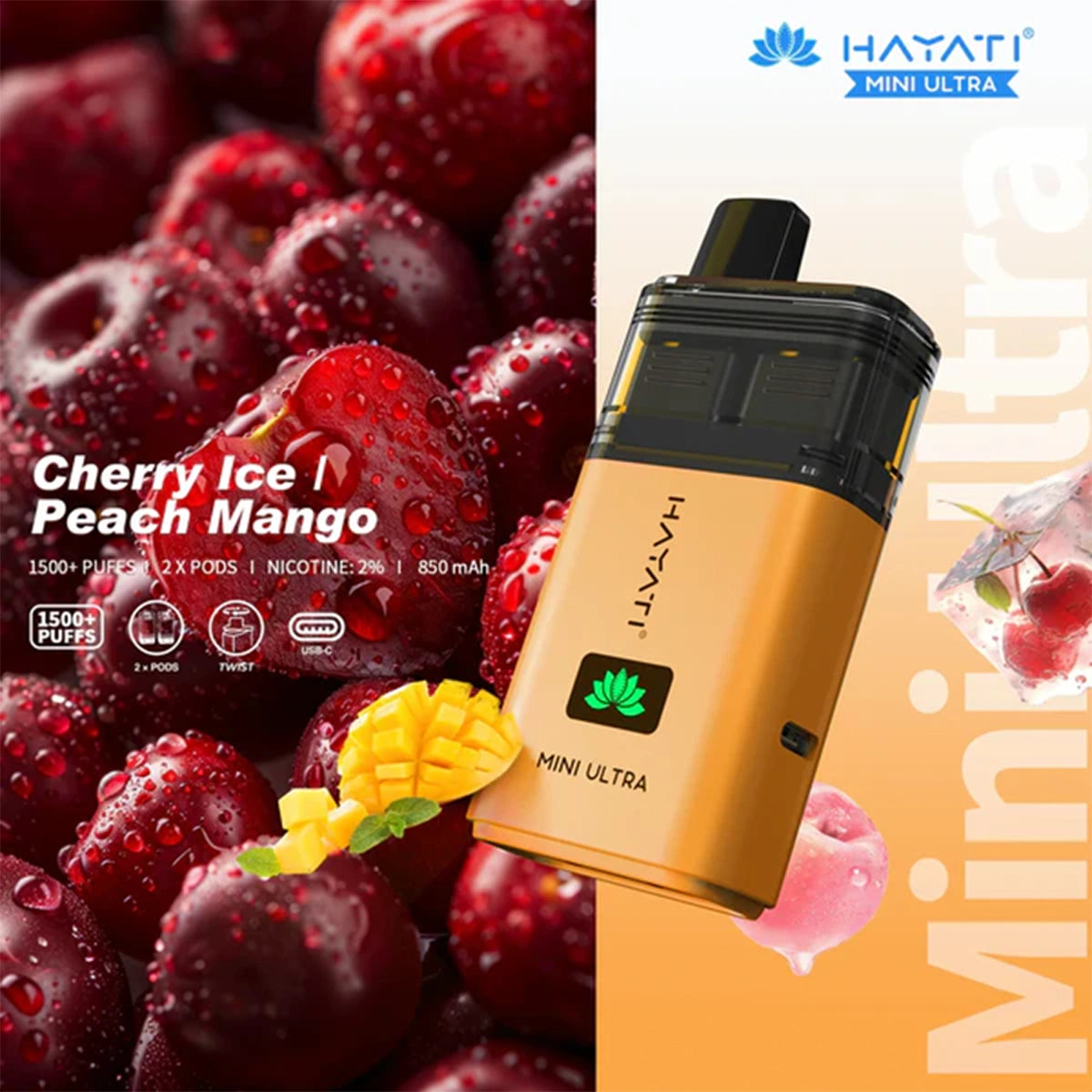 Hayati Mini Ultra 1500 Prefilled Pod Vape Kit
