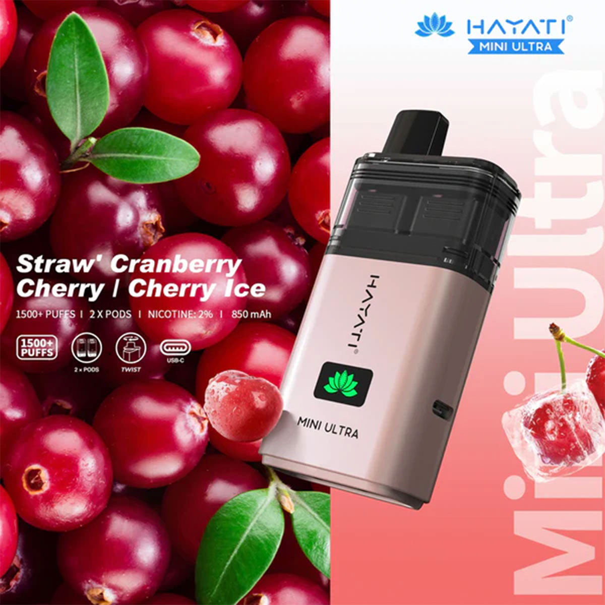 Hayati Mini Ultra 1500 Prefilled Pod Vape Kit