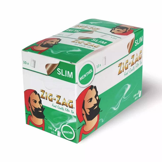 ZIG-ZAG Menthol Slim Filter,150 Pieces per Bag 1 box (10 bags)