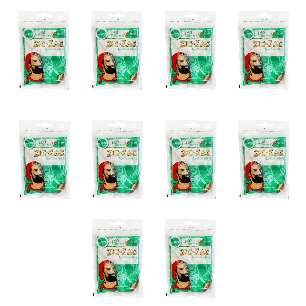 ZIG-ZAG Menthol Slim Filter,150 Pieces per Bag 1 box (10 bags)