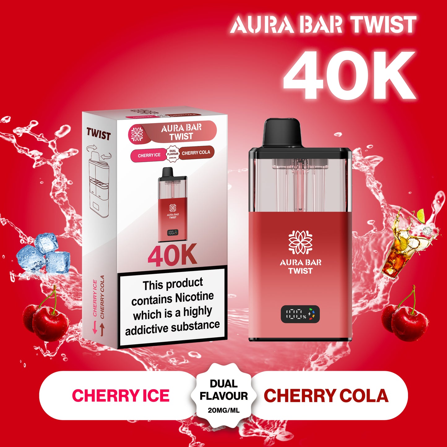 Crystal Prime 40K Puffs Aura Twist Pod Kit