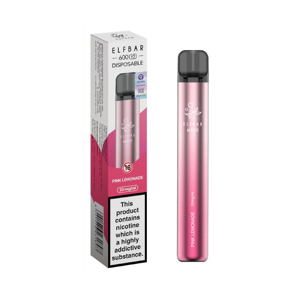 ELFBAR 600V2 Pink Lemonade Disposable Vape 20mg