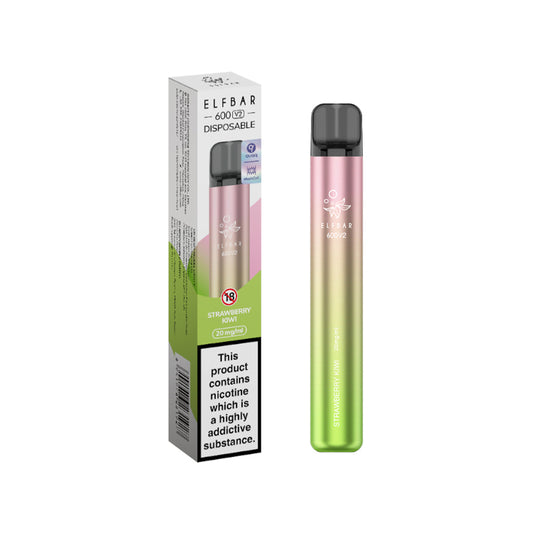 ELFBAR 600V2 Strawberry Kiwi Disposable Vape 20mg