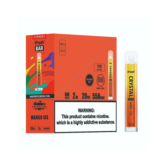 ifresh crystal Bar Mango Ice Disposable (pack of 10)