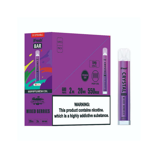 ifresh crystal Bar Mixed Berries Disposable (pack of 10)