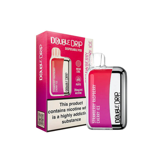 Strawberry Raspberry Cherry Ice DOUBLE DRIP Disposable Vape