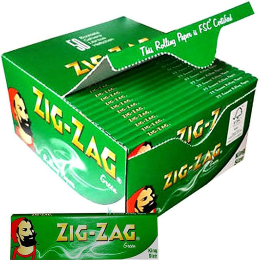 Zig Zag Rolling Papers - King Size - Green 50 booklets