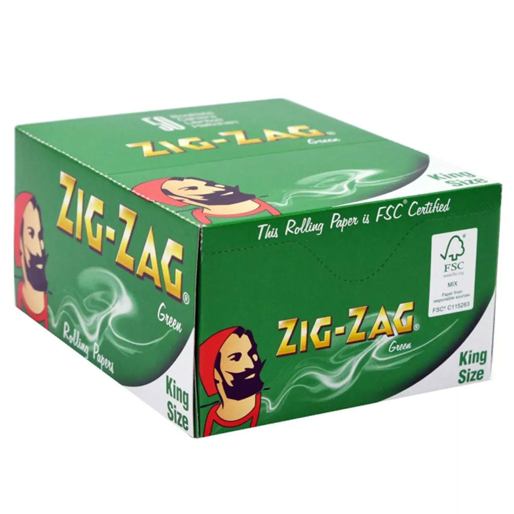 Zig Zag Rolling Papers - King Size - Green 50 booklets