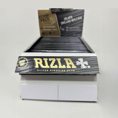 Rizla 32 Combi king size silver Cigarette Paper Box Of 24 Booklets