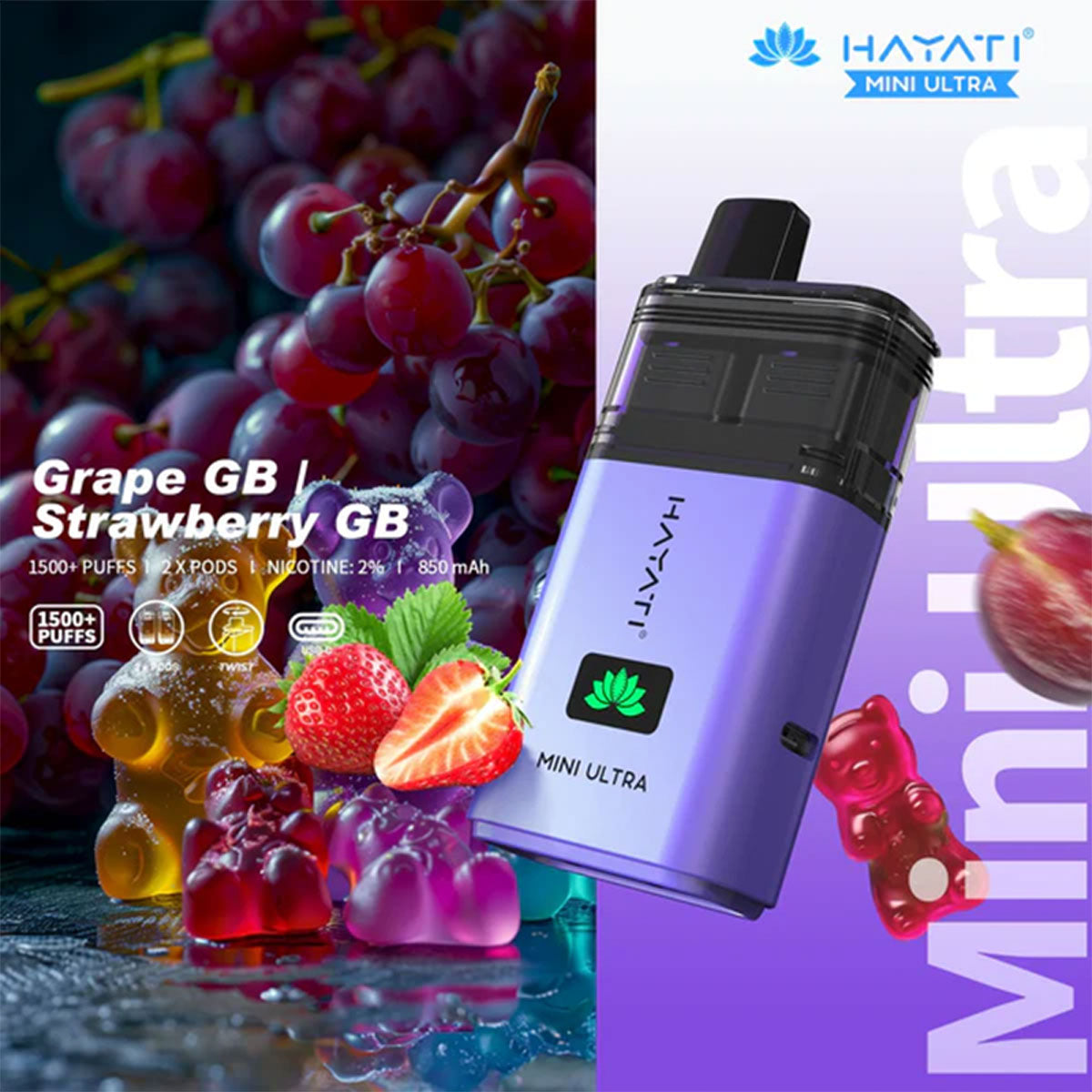 Hayati Mini Ultra 1500 Prefilled Pod Vape Kit