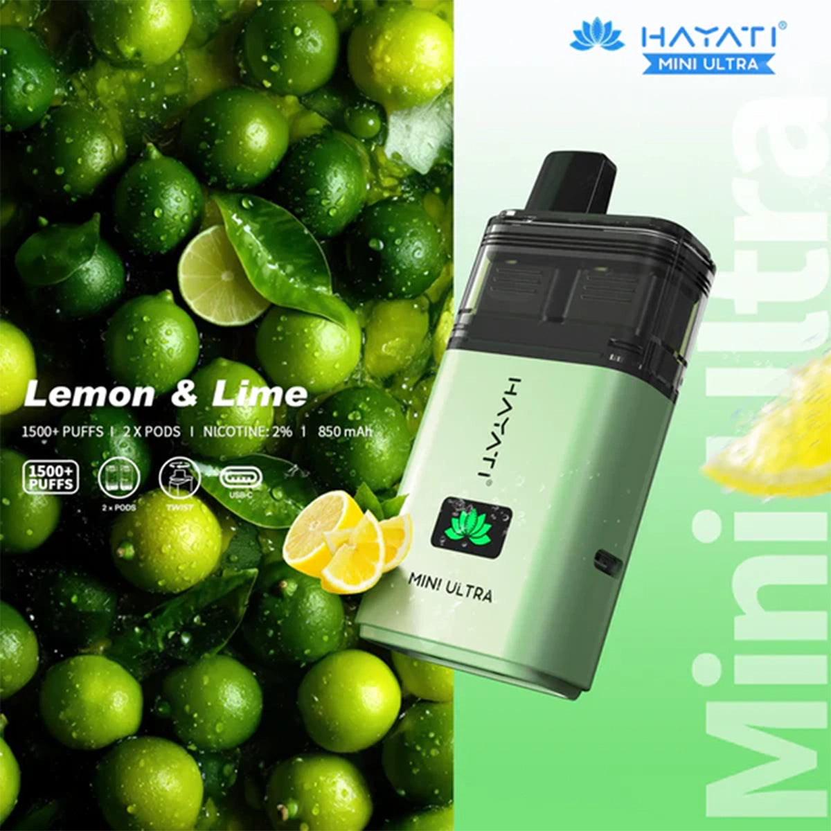 Hayati Mini Ultra 1500 Prefilled Pod Vape Kit