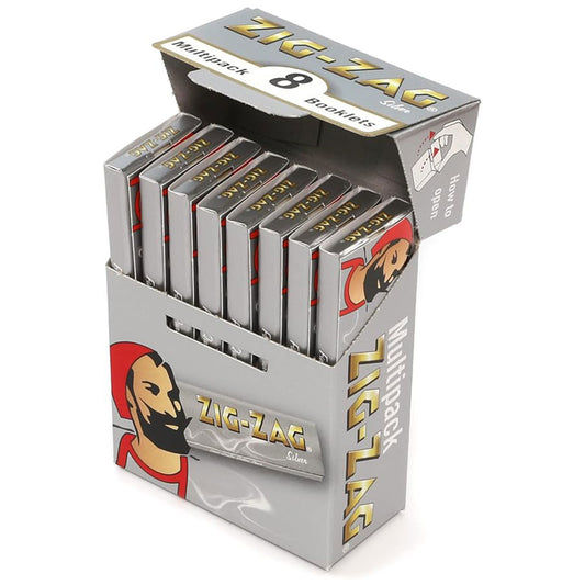 Zig-Zag Silver Rolling Papers – 8 Pack