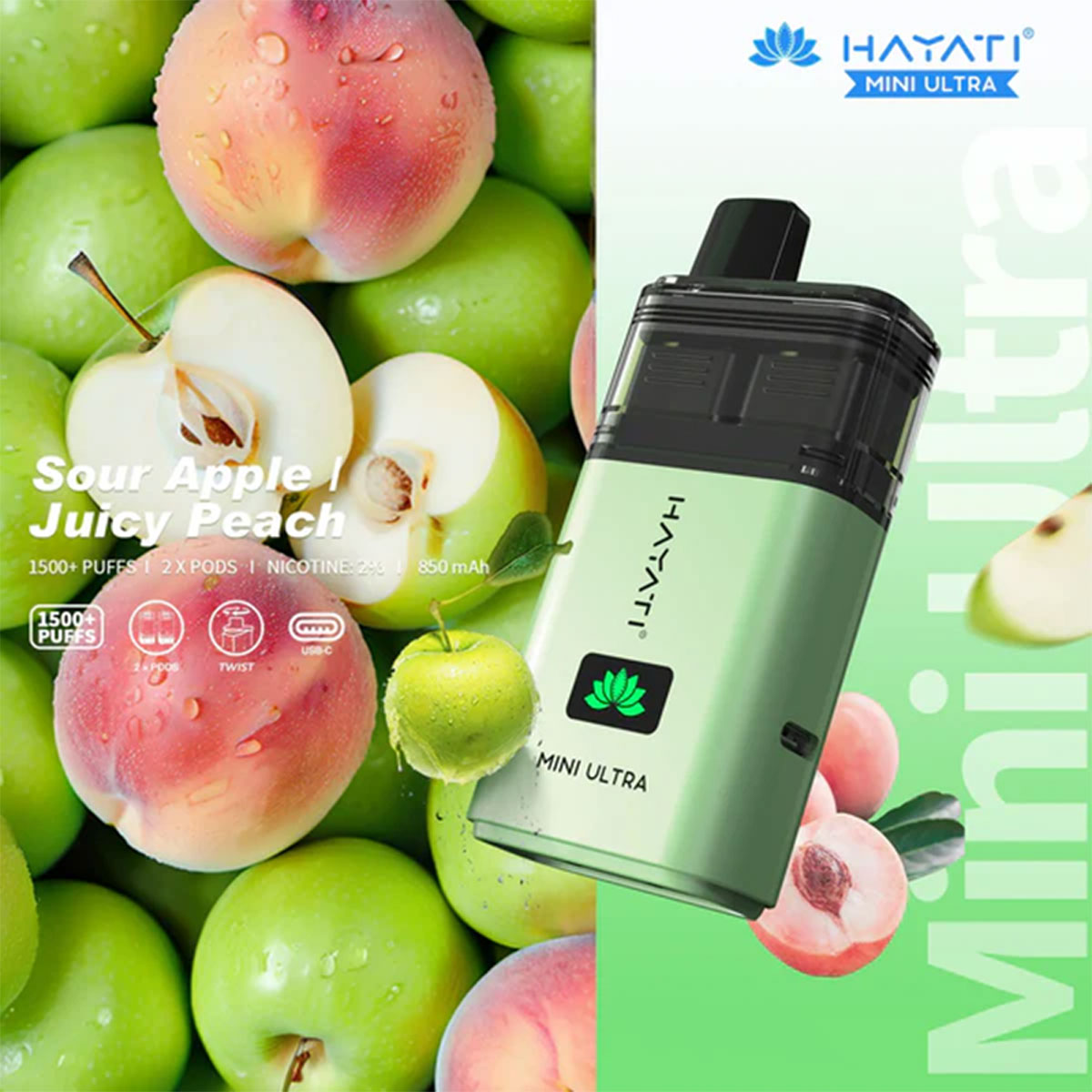 Hayati Mini Ultra 1500 Prefilled Pod Vape Kit