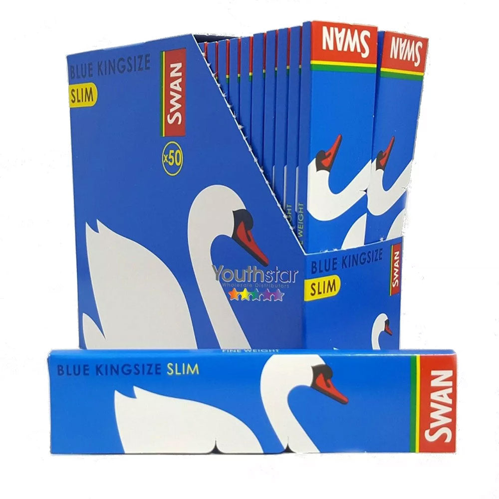Swan King size Slim Cigarette Rolling Papers - Box Of 50 Booklets