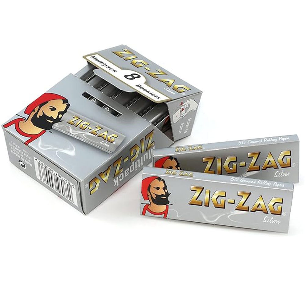 Zig-Zag Silver Rolling Papers – 8 Pack