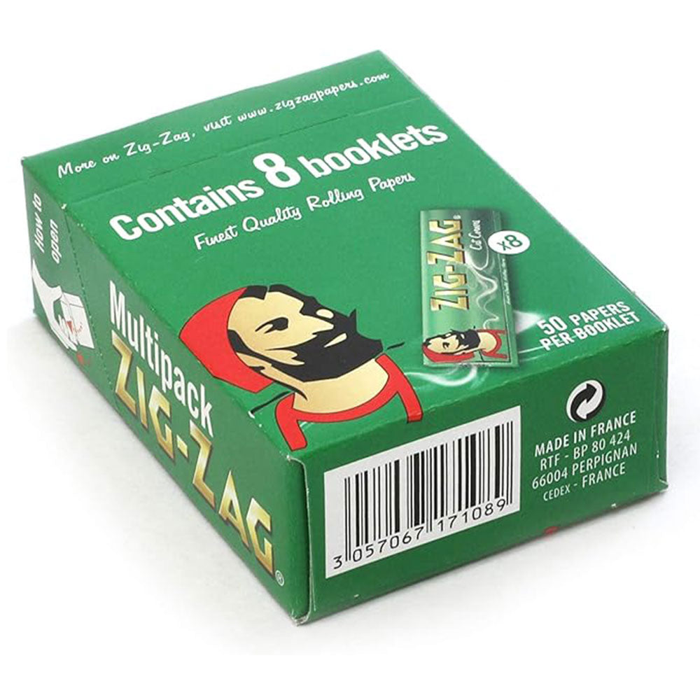Zig-Zag Green Rolling Papers – 8 Pack