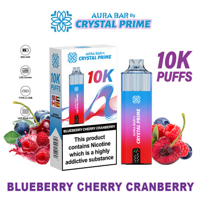 Crystal Prime Aura Bar 10K Puffs Prefilled Vape Kit