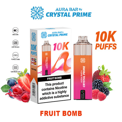 Crystal Prime Aura Bar 10K Puffs Prefilled Vape Kit