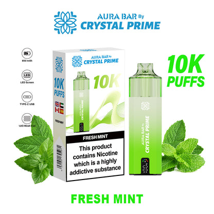 Crystal Prime Aura Bar 10K Puffs Prefilled Vape Kit
