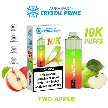 Crystal Prime Aura Bar 10K Puffs Prefilled Vape Kit