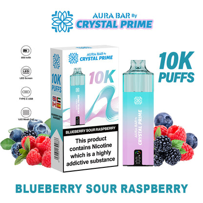 Crystal Prime Aura Bar 10K Puffs Prefilled Vape Kit