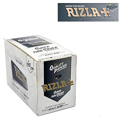 Rizla 32 Combi Pack Super Thin  Silver Cigarette Paper - Box Of 24 Booklets