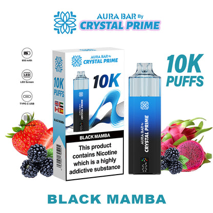 Crystal Prime Aura Bar 10K Puffs Prefilled Vape Kit