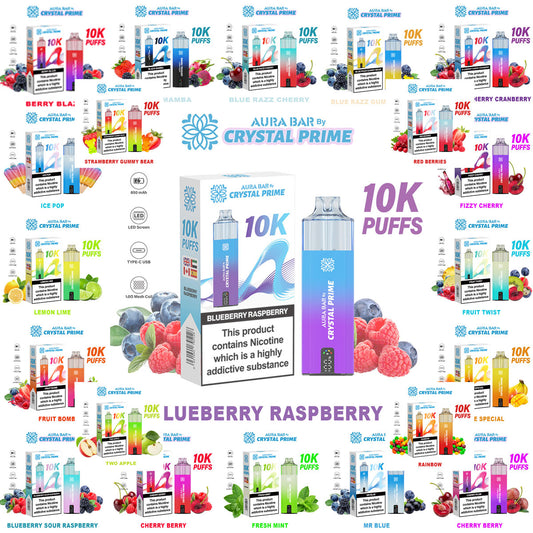 Crystal Prime Aura Bar 10K Puffs Prefilled Vape Kit
