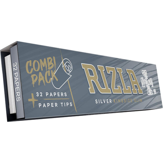 Rizla Super Thin Silver King Size Slim Combi Pack 32 Pack