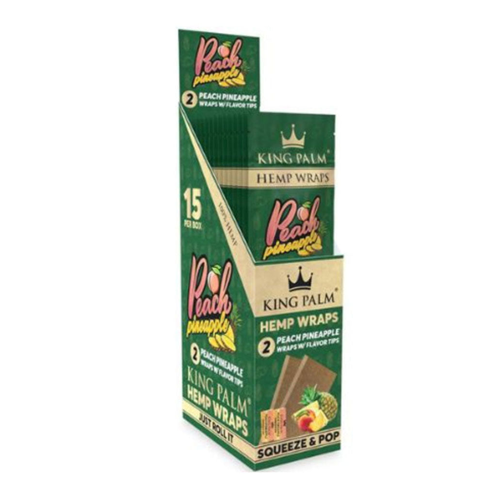 King Palm 2 Hemp Wraps & Tips 15 pack