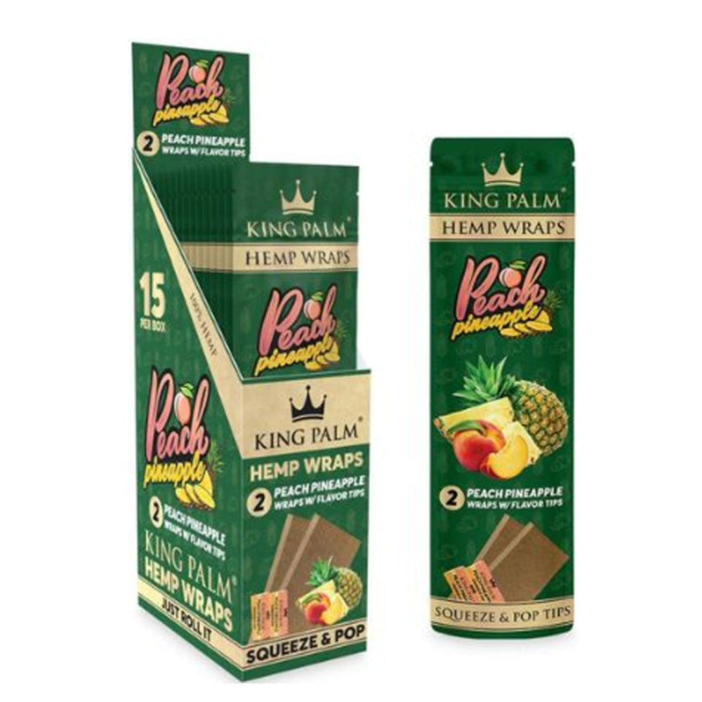 King Palm 2 Hemp Wraps & Tips 15 pack