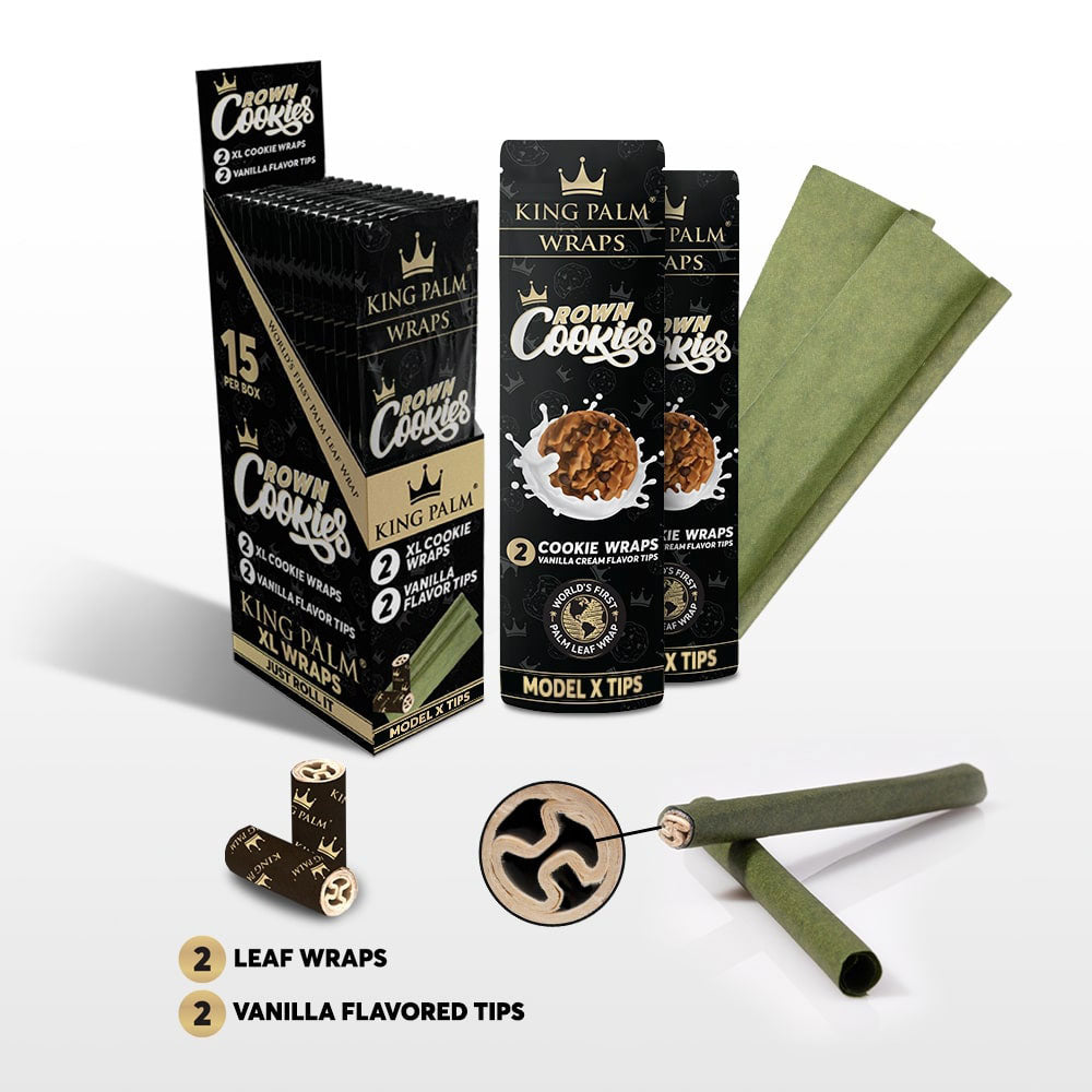King Palm 2 Hemp Wraps & Tips 15 pack