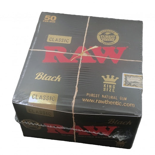 RAW Classic Black King Size slim 50 Pack