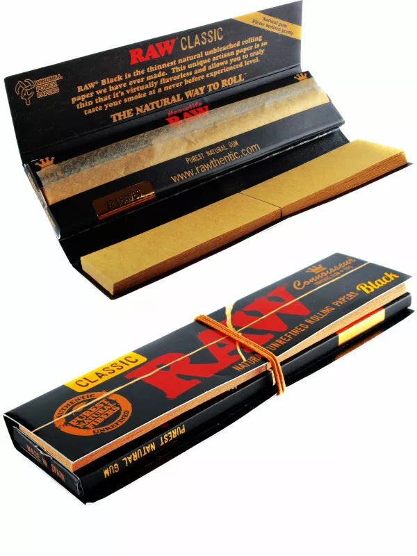 RAW Classic Black King Size slim 50 Pack