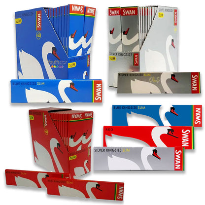 Swan King size Slim Cigarette Rolling Papers - Box Of 50 Booklets