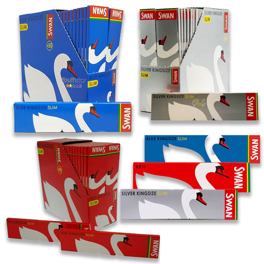 Swan King size Slim Cigarette Rolling Papers - Box Of 50 Booklets
