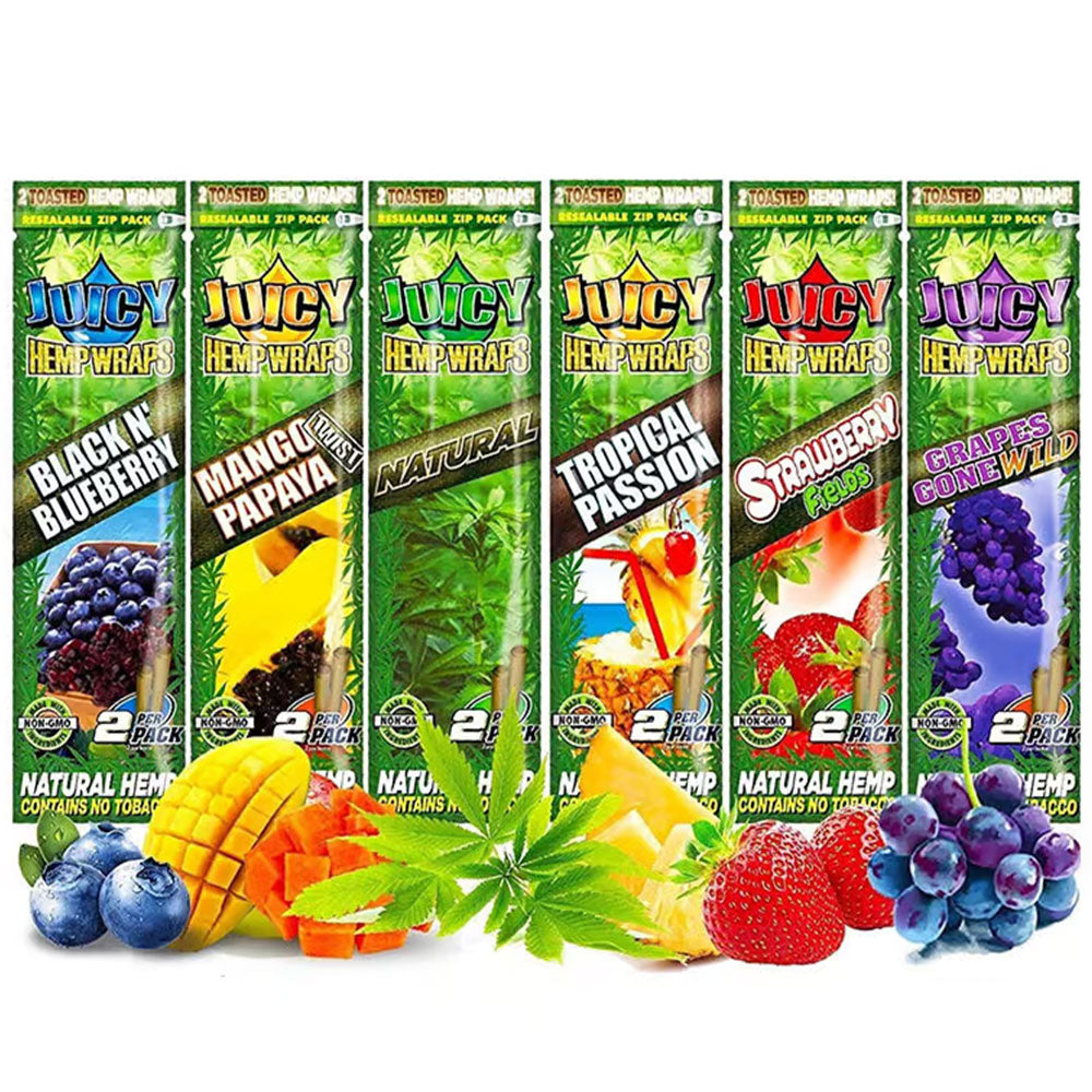 JUICY HEMP WRAPS - 25 Packs Per Box