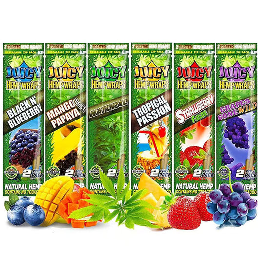 JUICY HEMP WRAPS - 25 Packs Per Box