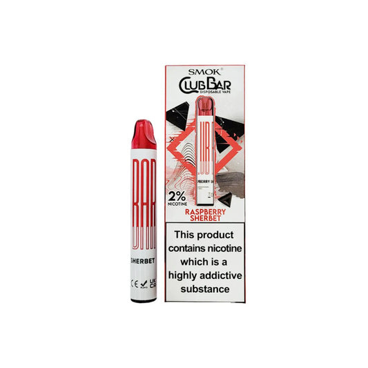 SMOK CLUB BAR Raspberry Sherbert Bull Disposable